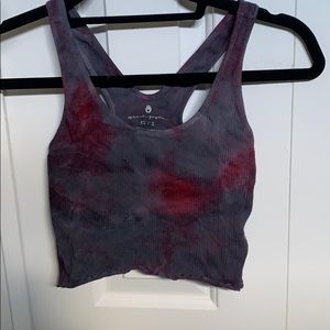 Spiritual gangster tie dye crop top